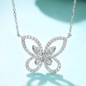 La Farfalla Silver Plated Necklace